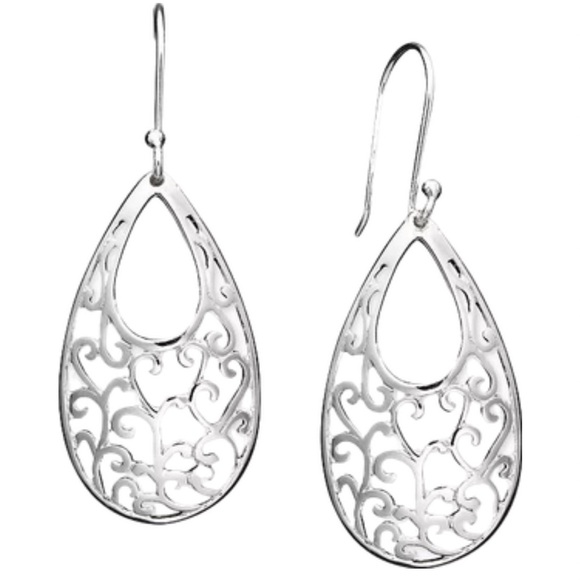 Giani Bernini Open Filigree Drop Earrings - Picture 1 of 3